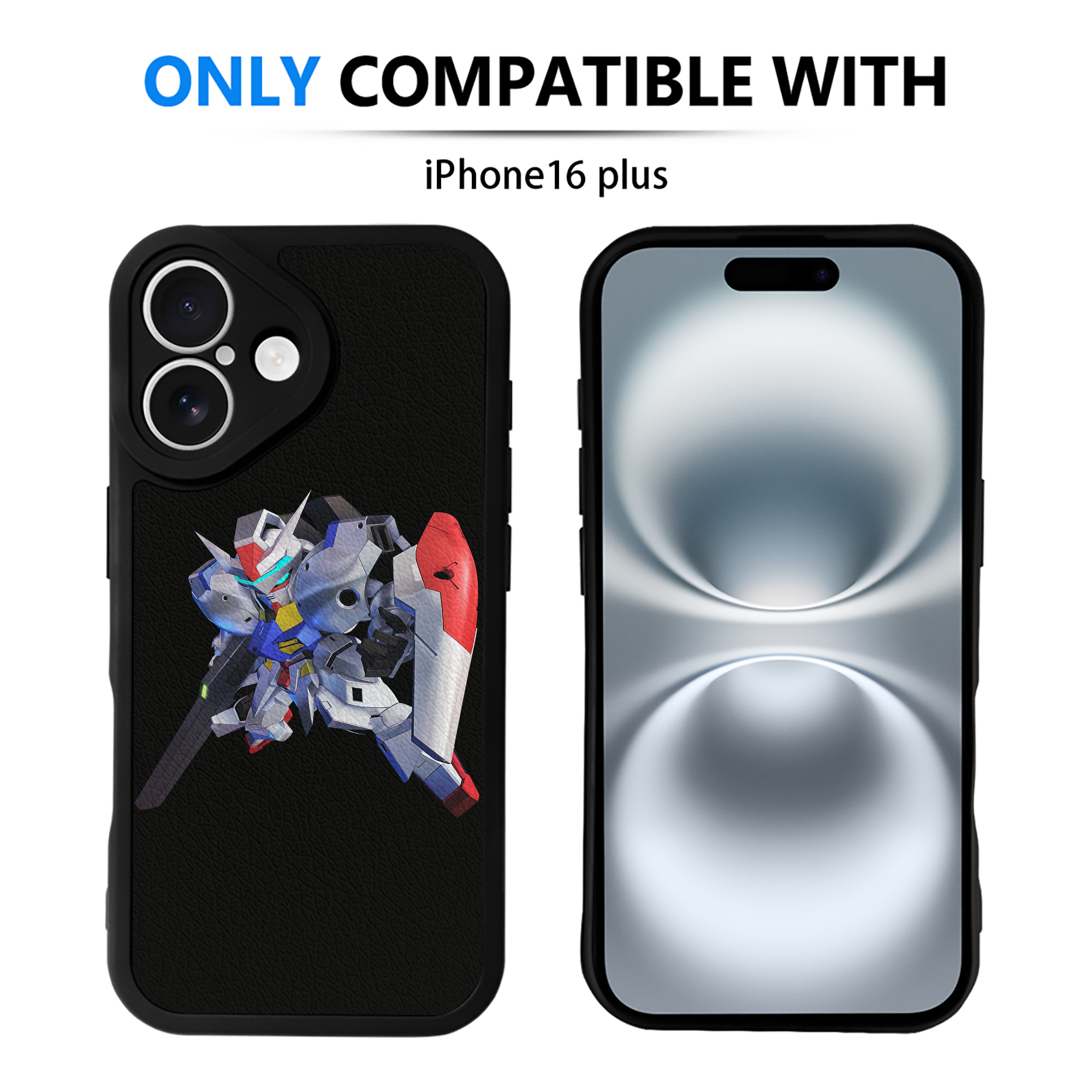 （画像用） 機動戦士ガンダム Mobile Suit Gundam 【iPhone 16シリーズ対応】シリコンスマホケース（レザー調） 材質：シリコン